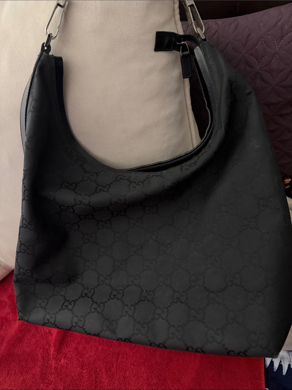 Black Monogram Canvas Bag